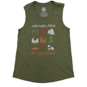 Parks Project green tank top National Pks Cali sm